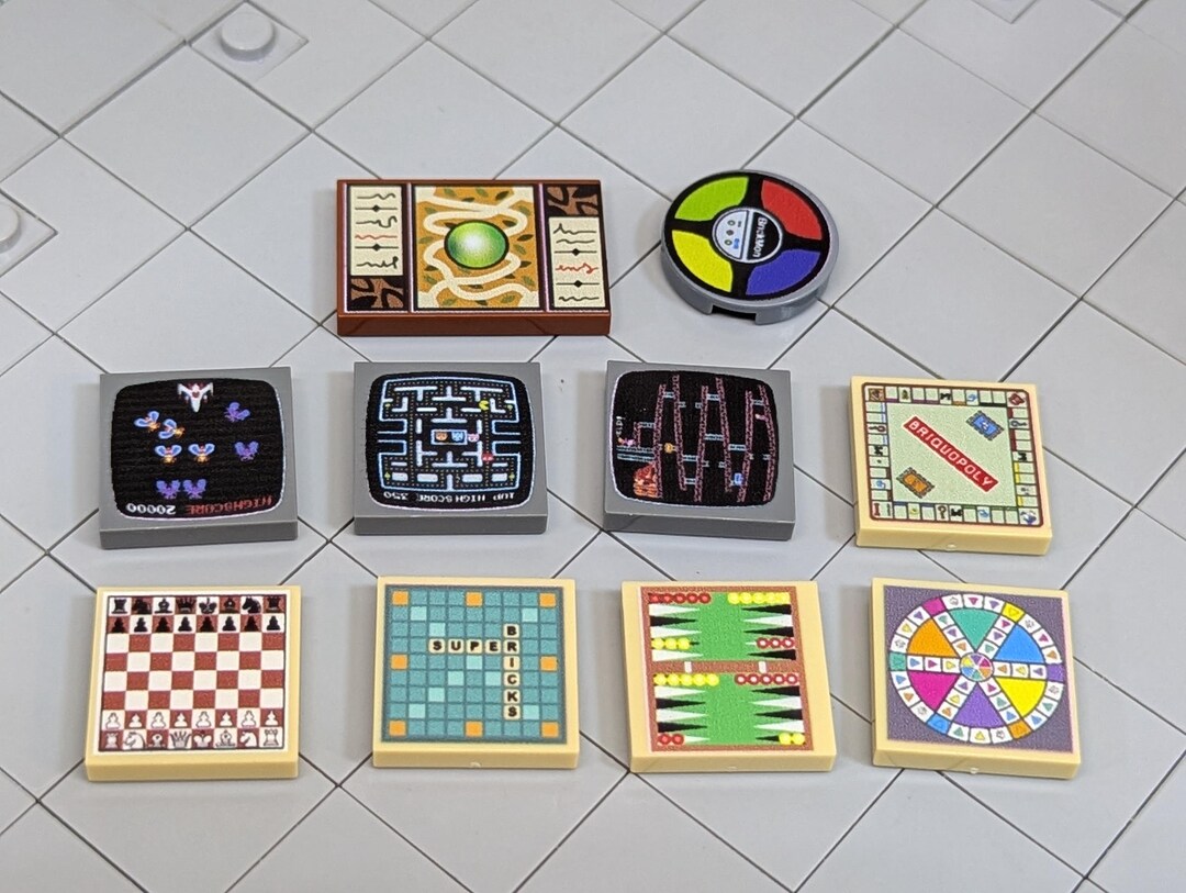 Multipack Custom Game Board Screen Block Tiles Lot for Minifigures ...