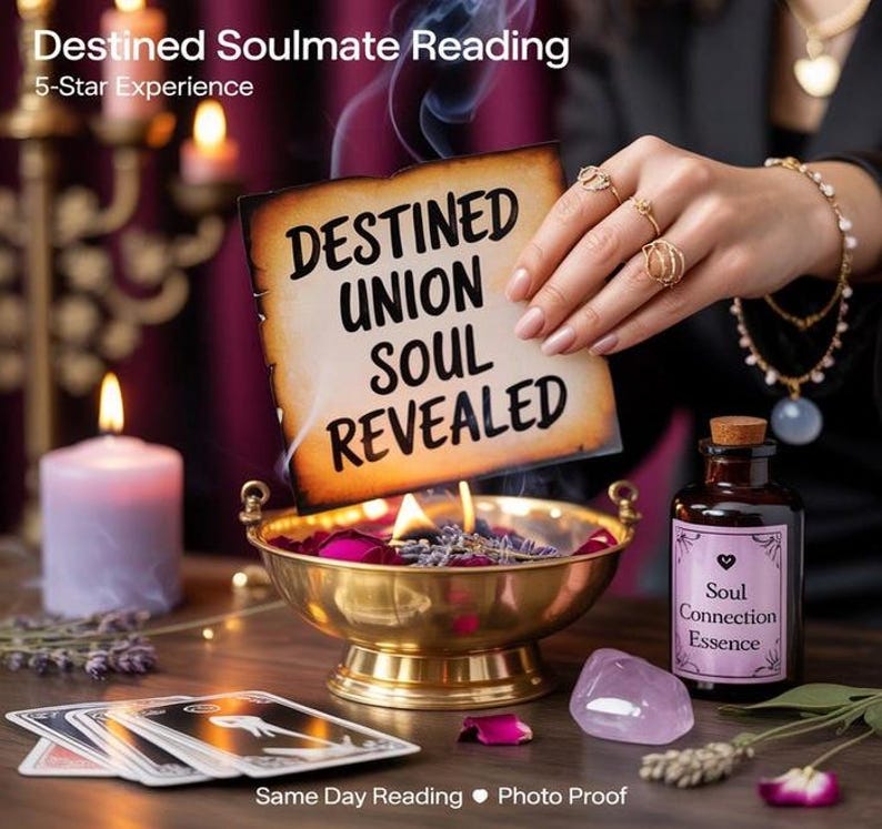 DESTINED SOULMATE READING, love insight, future partner clarity, divine connection, relationship destiny, spiritual guidance image 1