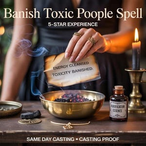 BANISH TOXIC PEOPLE spell, protection spell, energy cleansing, emotional freedom, negativity removal, personal peace
