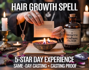 HAIR GROWTH SPELL, hair enhancement, scalp energy, vitality boost, length manifestation, shine and strength