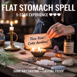 FLAT STOMACH SPELL, beauty ritual, weight loss energy, body shaping, fitness motivation, self-confidence boost