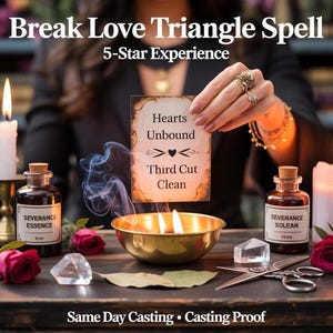 BREAK LOVE TRIANGLE spell, separation spell, love protection, emotional clarity, remove third party, restore relationship