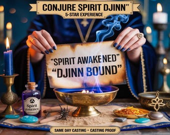 CONJURE SPIRIT DJINN Ritual, djinn summoning, spirit companion, wealth & protection, ancient magic, manifestation guide