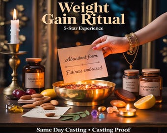 WEIGHT GAIN SPELL, body enhancement, healthy curves, appetite balance, confidence boost, feminine/masculine vitality