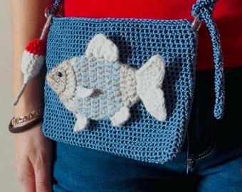 Crochet Fish Bag –  Handmade Crossbody