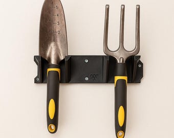 Estante para herramientas de jardín: soporte de pared duradero para cobertizo o garaje