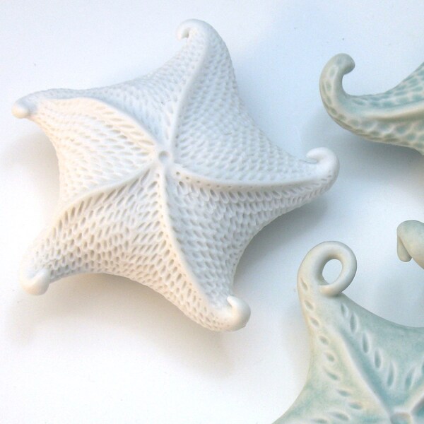 White unglazed porcelain sea star