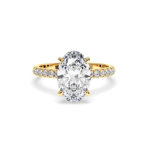 Oval Cut Diamond Ring, 18K Yellow Gold Womens Engagement Ring, Solitaire Diamond Ring, Yellow Gold Diamond Ring Wedding Ring Jewelry for Her