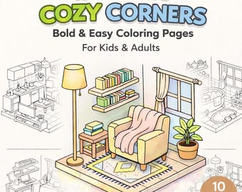Isometric Cozy Corners Coloring Book