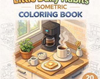 Little Daily Habits Coloring Book  – Cozy Daily Routine Printable (20 Pages PDF)