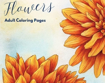 Floral Coloring Pages: Mindful Flower Art for Adults & Kids (PDF Download)