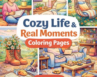 Cozy Life & Real Moments: A Relaxed Everyday Coloring Book for Self-Love