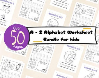 ABC Baby Shower Coloring Book: A-Z Alphabet Learning Game (Printable Digital)