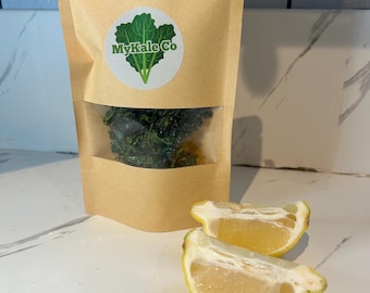 100% VEGAN Lemon Pepper Kale Chips
