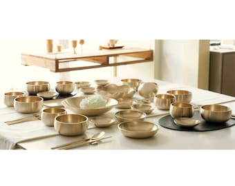 45P Notdam Copper Bowl Oriental Luxury Wedding cookware Set for 6 people