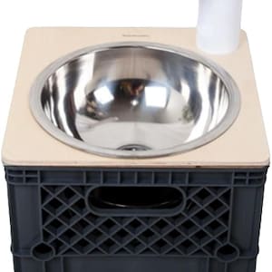 Mini box Portable camping sink Camp With car outdoor storage Black 14.2(W) x 16.2(D) x 14.6(H) inches