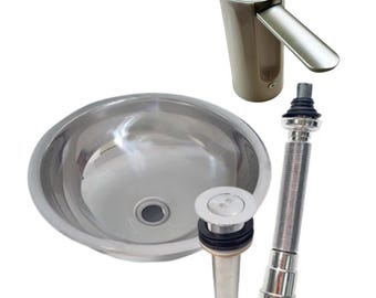 Camping Stainless Steel Sink and Faucet Set