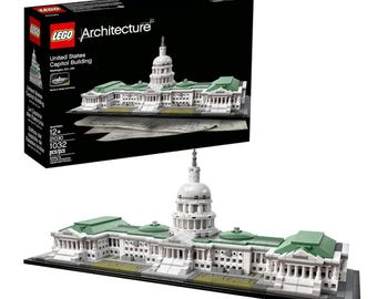 7-10 Day Ship, Rare Vintage Retired LEGO 21030 Collectible, LEGO Architecture 21030 United States Capitol Building Kit (1032 Pieces)