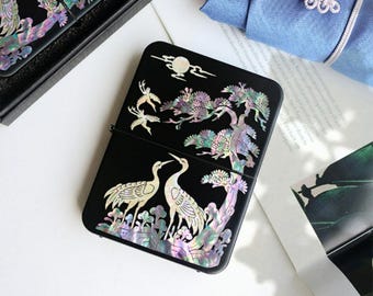 Mother of Pearl Manicure Grooming Set - Luxury Korean Traditional Gift - 7pc High Carbon Steel 777 Kit - 5 Designs - Buy 3 and Save More