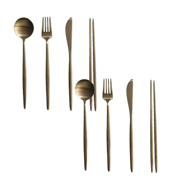 Korean Spoon and Fork Set - Etsy