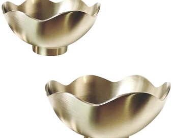 Korean handmade Luxury Bangjja Yugi Flower multipurpose bowl 2P( 13cm /5.1in+ 16cm / 6.3in)