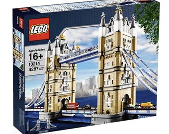 7-10 Day Ship, Rare Vintage Retired LEGO 10214 Collectible, Lego Tower Bridge 10214