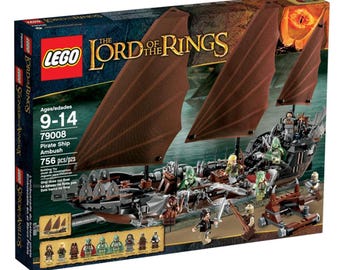 3-5 Day Ship, Rare Retired LEGO LOTR Pirate Ship Ambush 79008 Collectible
