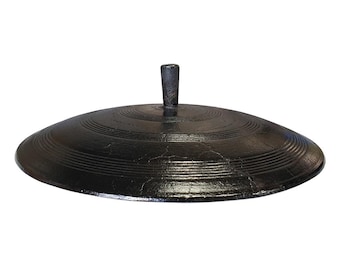 Handmade Korean cast iron cauldron lid sotttukkeong BBQ griddle  Camping Outdoor Indoor 17.7 in