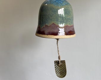Wheel thrown ceramic wind chime