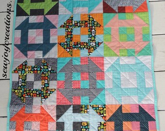 Churn, Baby, Churn baby quilt PDF pattern