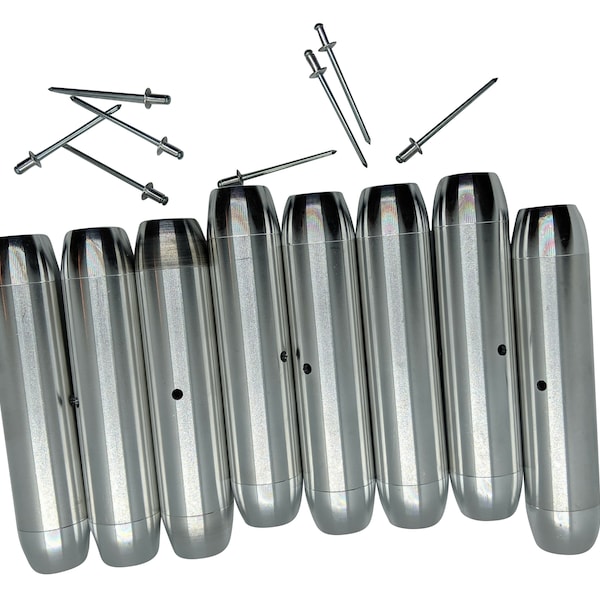 Rebel Pilot X-wing Leg Flares - Echtes Aluminium - hohles Leichtgewicht - Set von 8