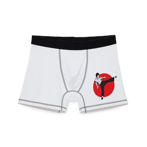 Martial Arts Boxer Shorts, Men&#39;s AOP Underwear, Comfortable Boxers, Ideal Gift for Sports Lovers, Kickboxing Apparel, Active Lifestyle