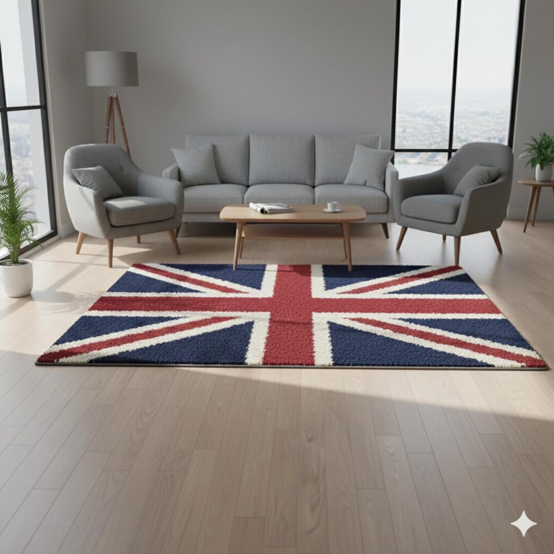 Union Jack Rugg Union Jack Area Rug – Classic British Style for Modern Homes - Etsy
