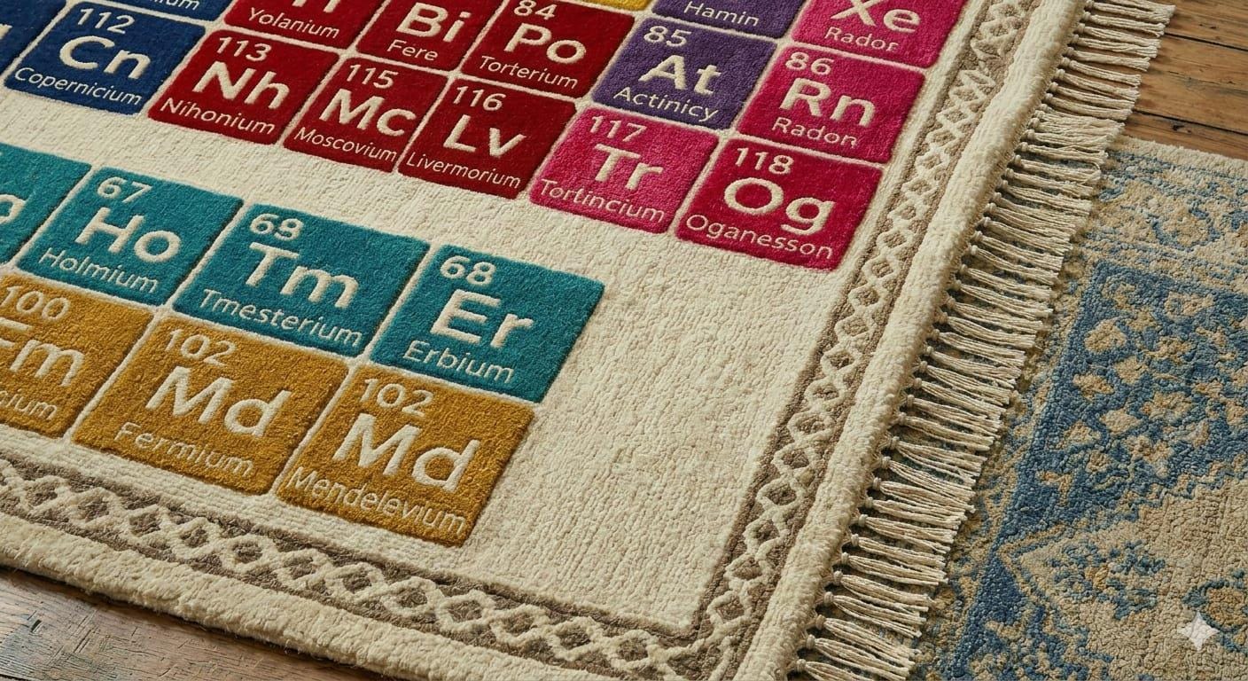 Science Classroom Rug Colorful Periodic Table Rug – Educational Science Classroom Decor ...