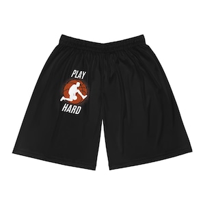 Men&#39;s Basketball Shorts - Play Hard Athletic Wear, Sport Shorts, Gym Gear, Summer Fashion, Gift for Athletes, Fitness Apparel
