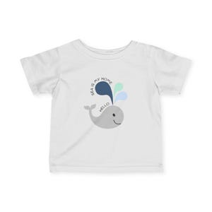 Whimsical Whale Infant Tee, Cute Baby T-Shirt, Nautical Theme Shirt, Toddler Gift, Baby Shower Gift, Everyday Wear