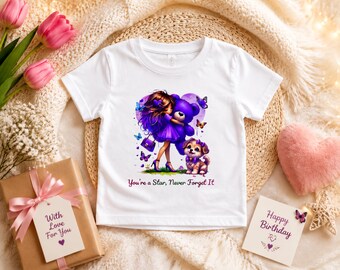 You’re a Star Kids Shirt, Puppy & Teddy Bear Girl Tee, Butterfly Shirt, Daughter Granddaughter Gift, Gildan 5000B.