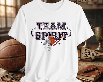 Team Spirit Shirt, Basketball Coach Tee, Varsity Sports T-Shirt, Game Day Shirt, Athlete Coach Gift, Bella Canvas 3001.