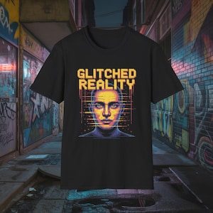 GLITCHED REALITY  Pixel Glitch Art Shirt  Retro Digital Error Tee  Cyberpunk Gamer Aesthetic
