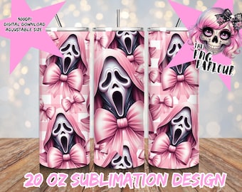 20oz sublimation, Horror, Scream, 20oz tumbler, digital download