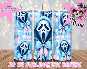 20oz sublimation, Horror, Scream, 20oz tumbler, digital download