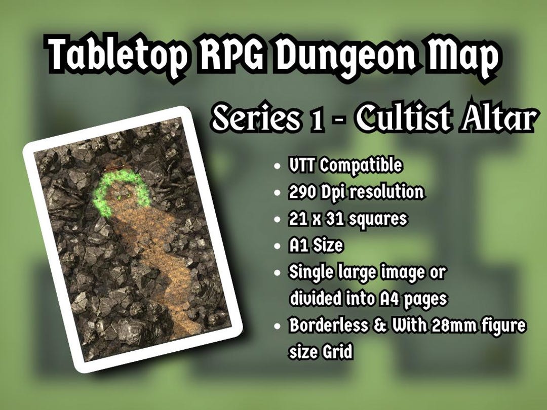Ttrpg Map Ritual Cultist Altar Battle Map - TTRPG Ritual Chamber (digital Download) - Etsy