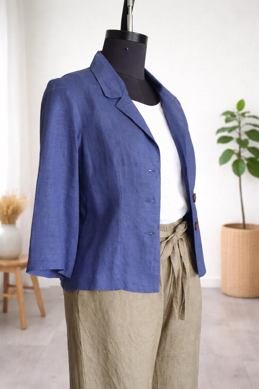 Peplum Linen Jacket - Etsy UK