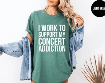 Shirt muziekconcert, leuk band-T-shirt, concertventilator, livemuziek, muziekfestival, rock-'n-roll, concertkleding, countrymuziek, comfortabele kleuren