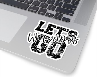 Mascota de los Warriors, calcomanía de Warrior, espíritu escolar, escuela de Warriors, fútbol americano de Warriors, voleibol de Warriors, baloncesto de Warriors, calcomanía para laptop