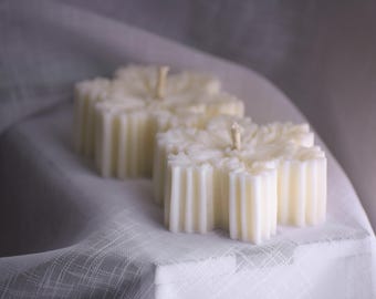 Unscented Decorative Snowflake Soy Candle | 2 pack
