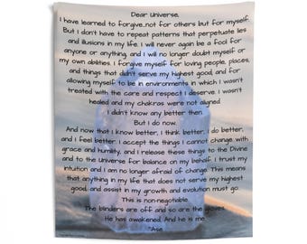 The 'Dear Universe' Wall Tapestry for Him - Selenite