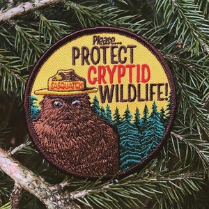 Cryptid PSA Patch - Cryptozoology Tracking Society Bigfoot Sasquatch ...