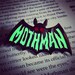 Mothman Symbol ENAMEL PIN - Glow in the Dark - Cryptozoology Tracking Society moth red glitter eyes typography text lettering sign 