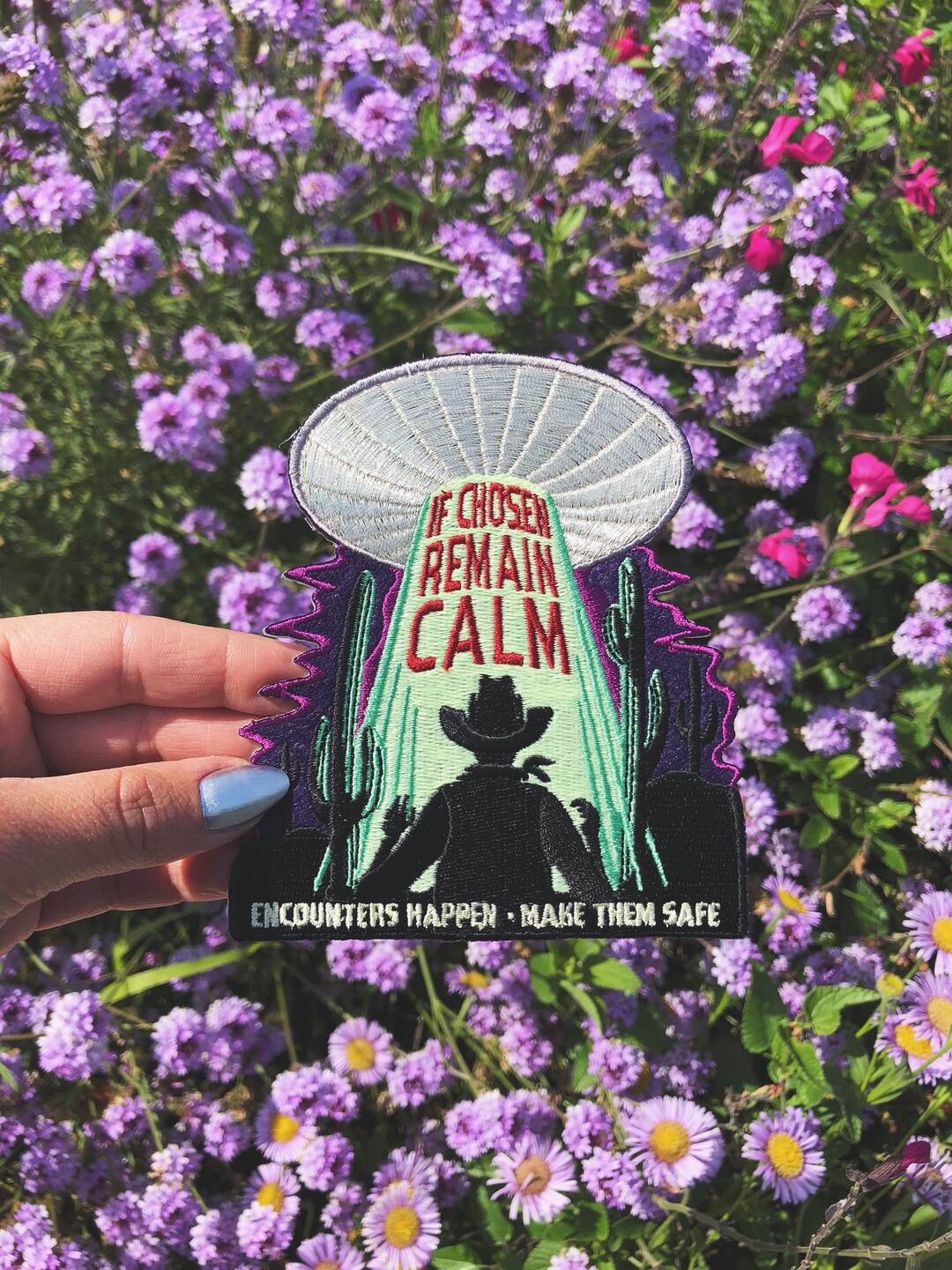Alien Abduction Safety Cryptozoology Patch - Glow in the Dark UFO Ufos ...